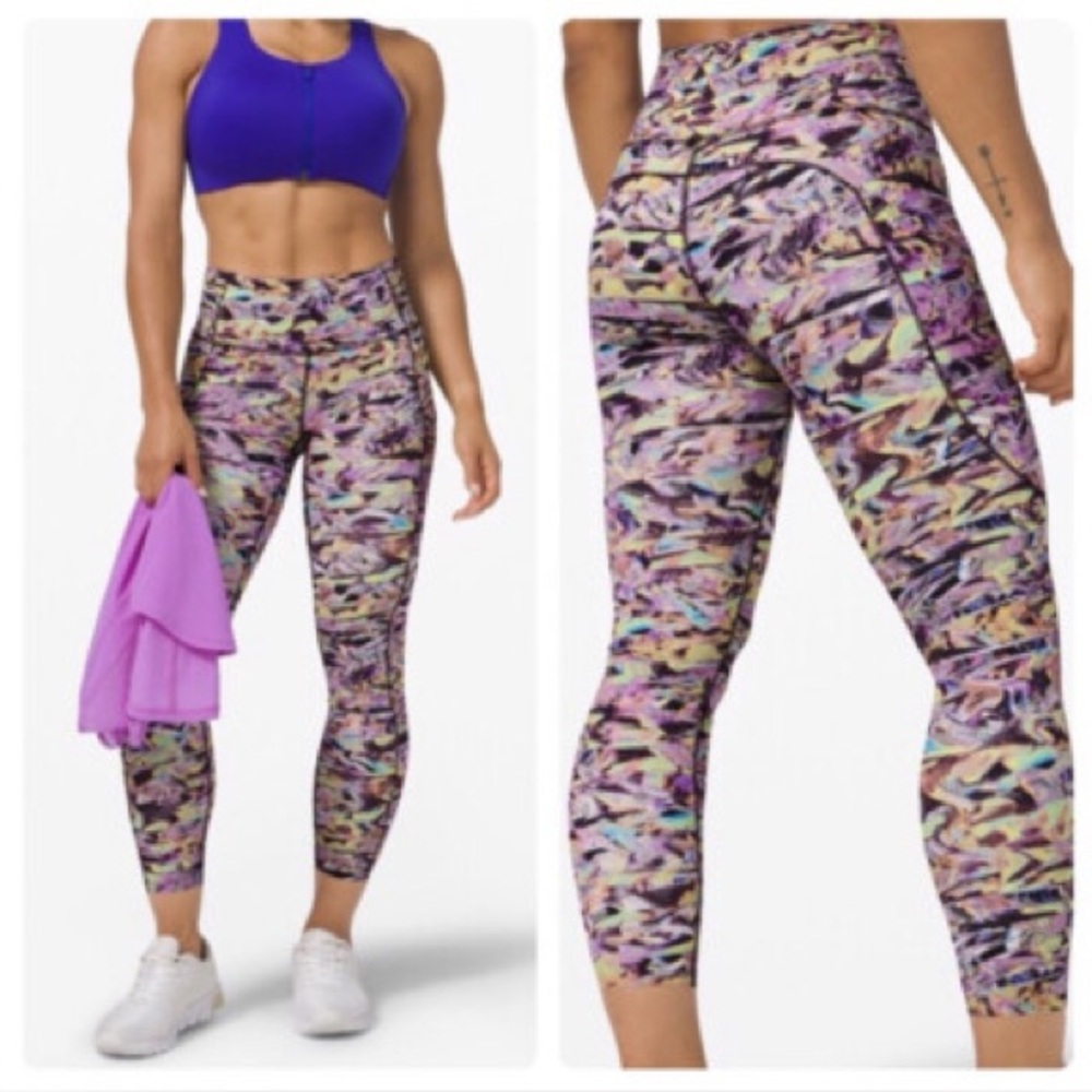 *New* lululemon *Sea Wheeze Limited edition* Fast and Free tights